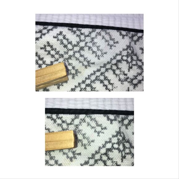 Roberta Roller Rabbit 100% Cotton Square Pillow Case Cover 21x22 Zip Black White - Picture 8 of 10